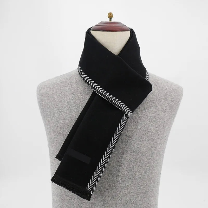 Men's Winter Plaid Cashmere-Style Scarf & Pashmina Shawl Winter Scarf Shawl Babs