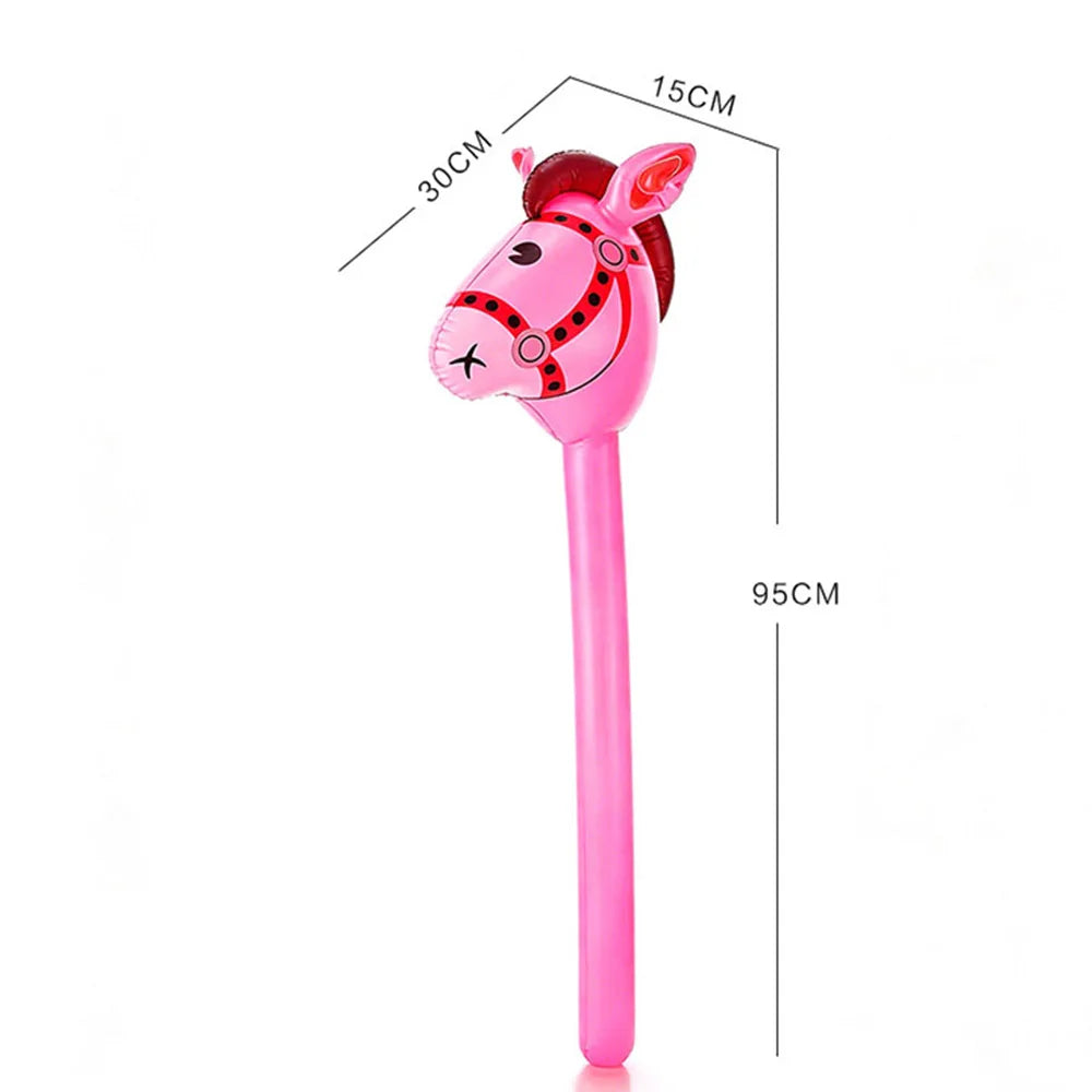 Inflatable Horse Head Stick Balloons – Western Cowboy Party Favors Party Balloon Favors Babs F As pictures show 2pcs