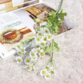 Artificial Silk Daisy Bouquet – Fake Flowers for Home & Wedding Artificial Flower Bouquet Babs WHITE 1 pc