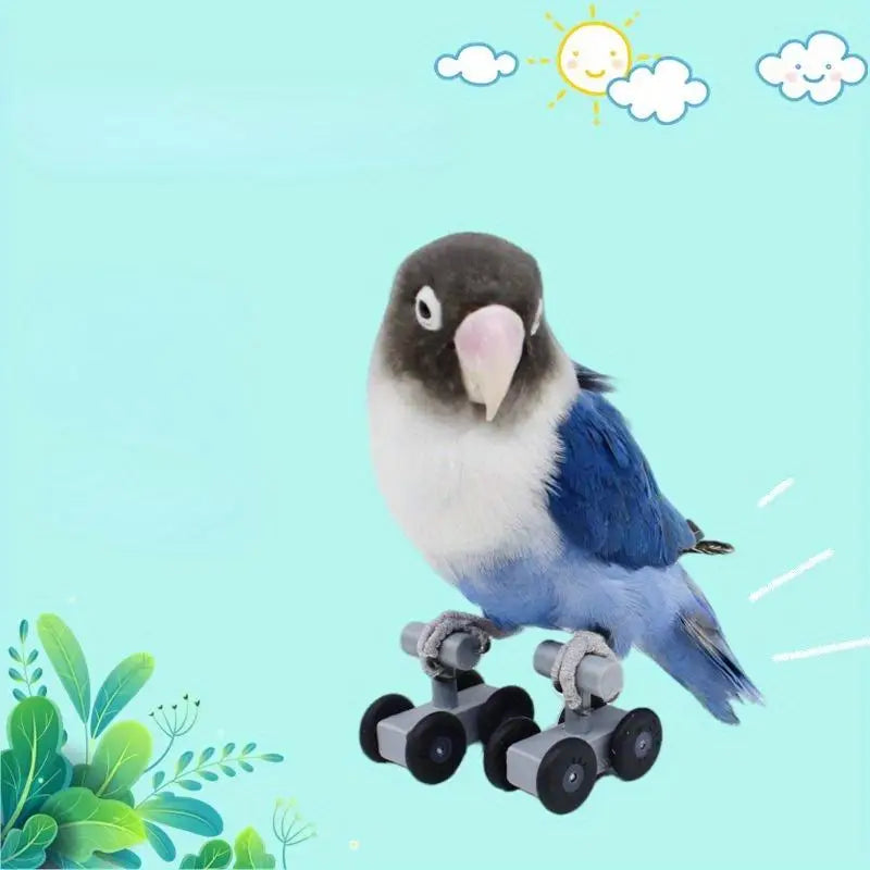 Parrot Roller Skates Toy – Bird Training Skill Prop Bird Training Toy Babs