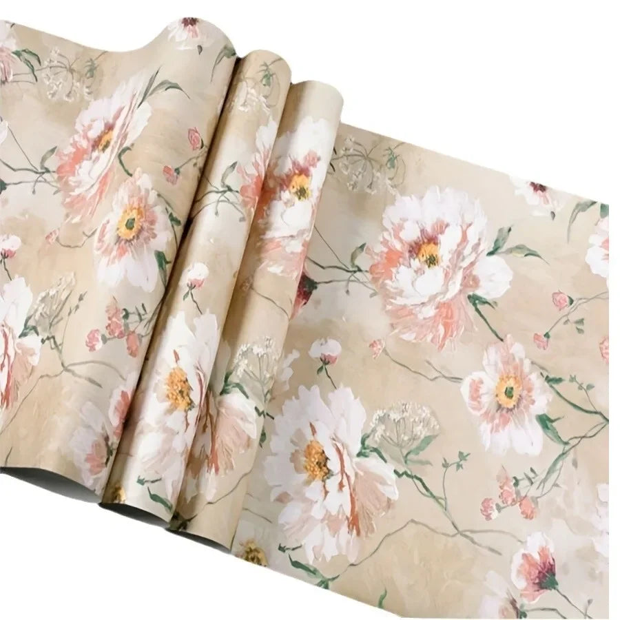 Rural Floral Peel & Stick Wallpaper – Waterproof PVC Wall Sticker Peel & Stick Wallpaper Babs