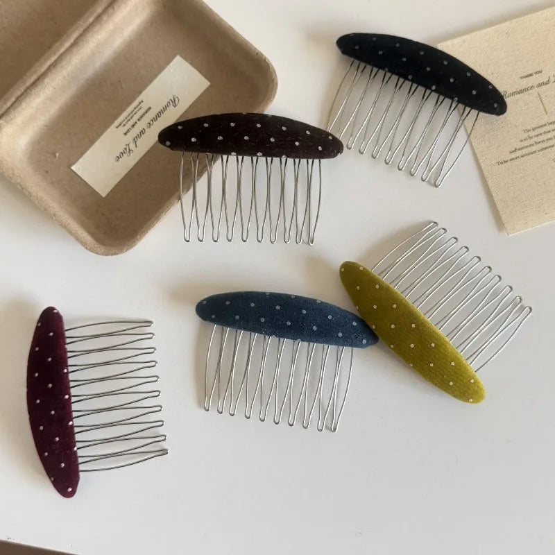 Non-Slip Flocking Hair Comb Clip for Bangs & Ball Head Hair Comb Clip Babs