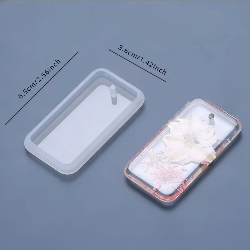 Pendant Silicone Mold – Round & Rectangle Shapes, Easy Release Jewelry Silicone Mold Babs
