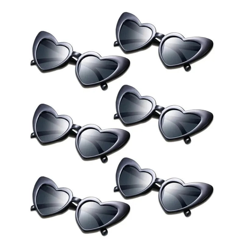 Heart Shaped Sunglasses – Bachelorette & Bridal Party Gift Novelty Party Sunglasses Babs Gray