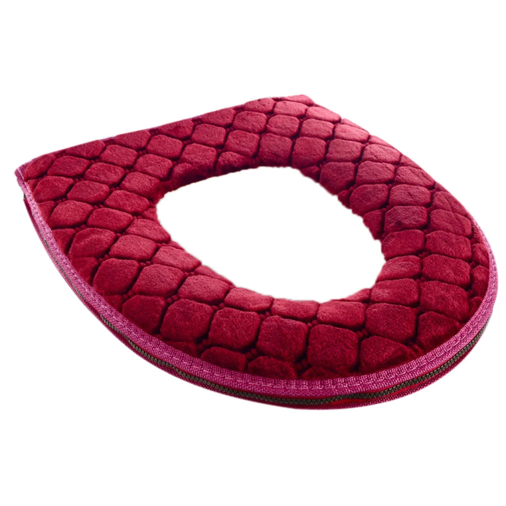 Soft Plush Toilet Seat Cover – Warm Washable O-Shape Cushion Toilet Seat Cover Babs R
