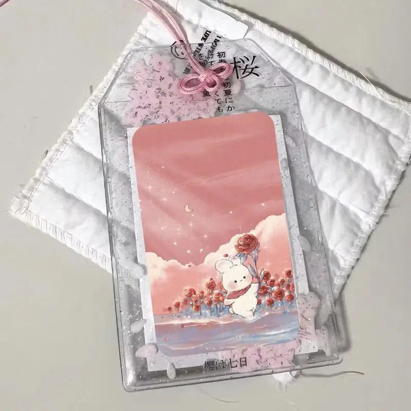 Cherry Blossom Photocard Holder – Scratch-Proof PVC Kpop Case Photocard Holder Case Babs