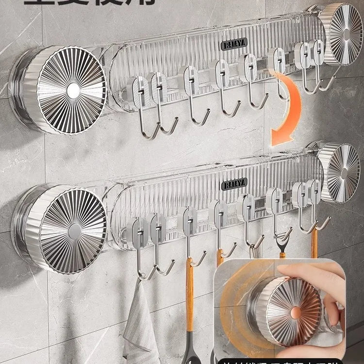 Suction Cup Kitchen Organizer Rack – Punch-Free Wall Mount Kitchen Storage Rack Babs