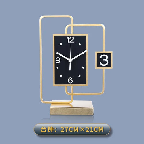 Luxury Gold Metal 3D Desk & Wall Clock – Modern Home Décor Decorative Desk Clock Babs Table Clock
