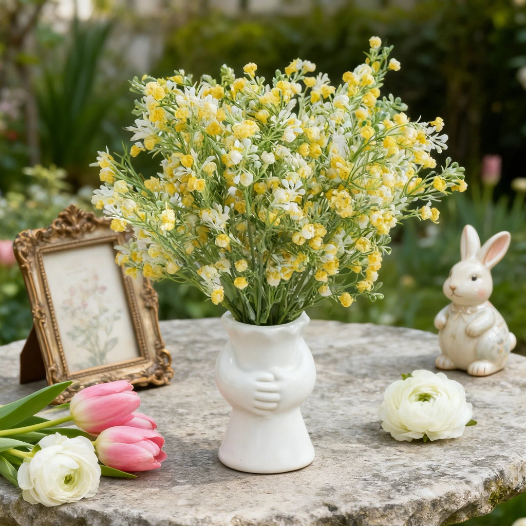 3Pcs Artificial Gypsophila Bouquet for Wedding & Home Decor Artificial Flower Bouquet Babs