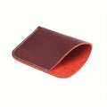 Vintage Cowhide Leather Wallet – Hand-Stitched Card Holder Leather Wallet Babs Red