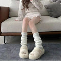 Harajuku Slouch Socks – Y2K Korean Loose Knit Leg Warmers Knit Slouch Socks Babs 2pcs One Size