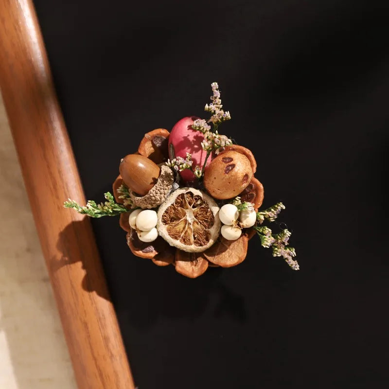 Pinecone Dried Flower Fridge Magnet – Handmade Home Decor Decorative Fridge Magnet Babs 1Pc 5