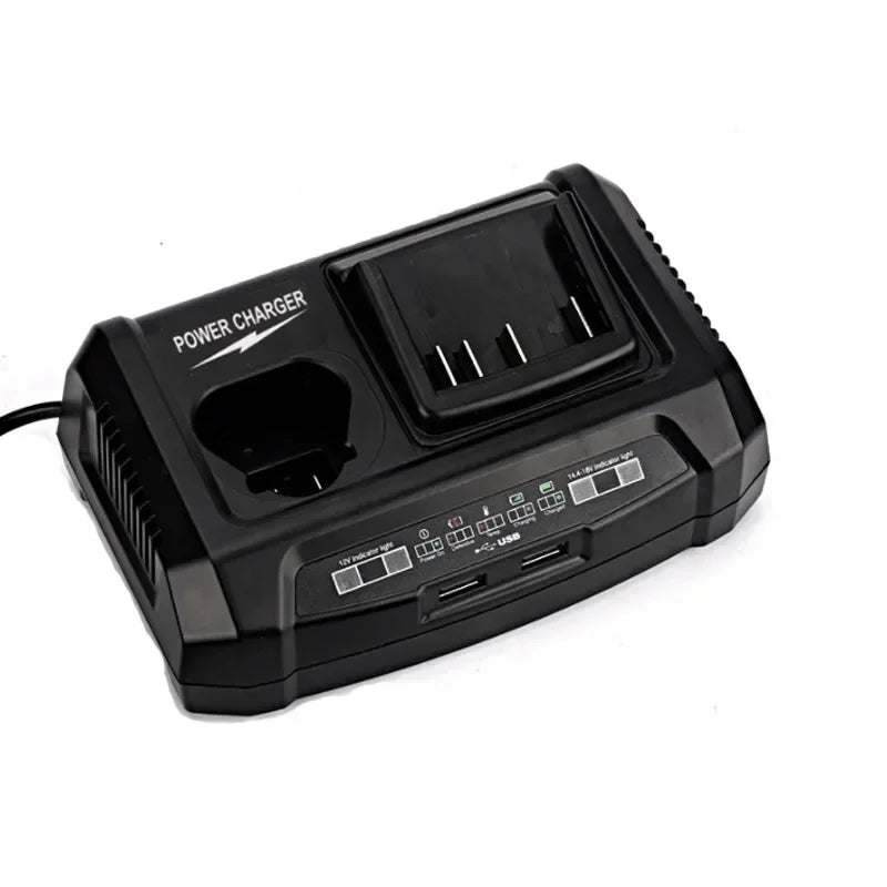 Dual-Port Fast Charger for Bosch 10.8–18V Li-ion + 2 USB Ports Battery Charger Babs