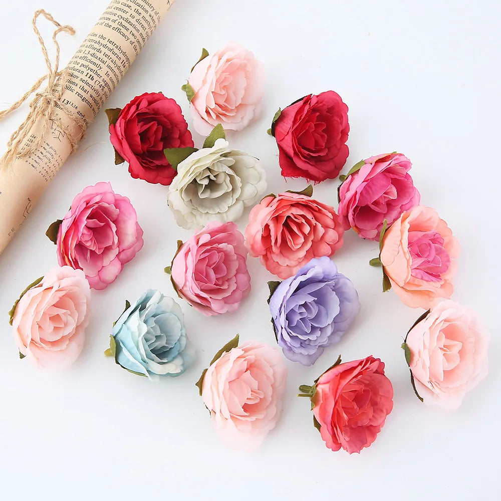 4cm Silk Artificial Rose Heads for Wedding & DIY Decor Artificial Flower Heads Babs