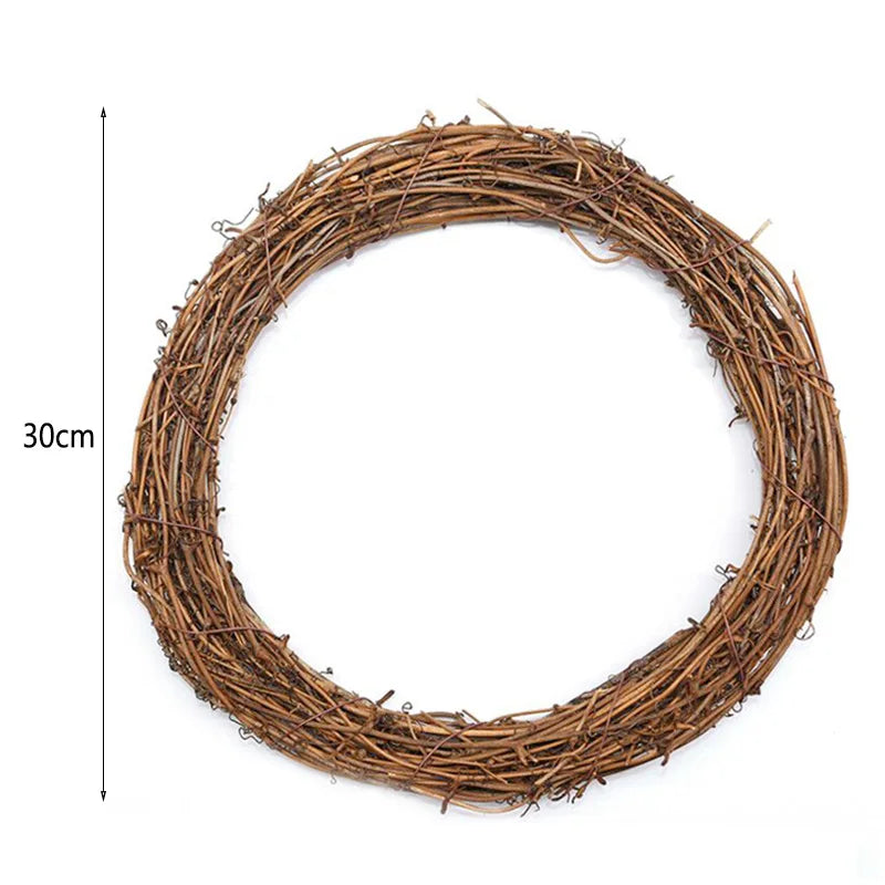 Natural Rattan Wreath DIY Garland – Wedding & Christmas Décor Decorative Wreath Babs 30cm