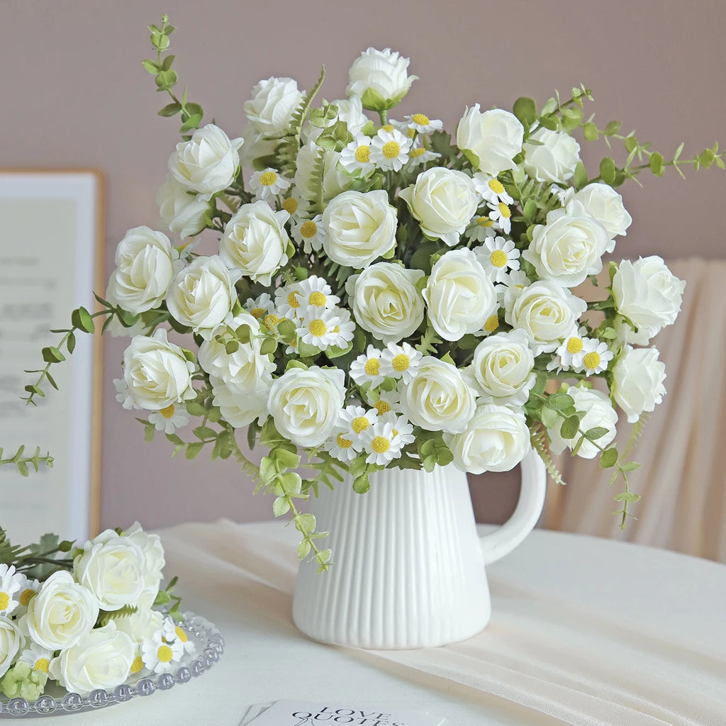 Artificial Silk Rose Bouquet for Wedding & Home Décor Artificial Flower Bouquet Babs