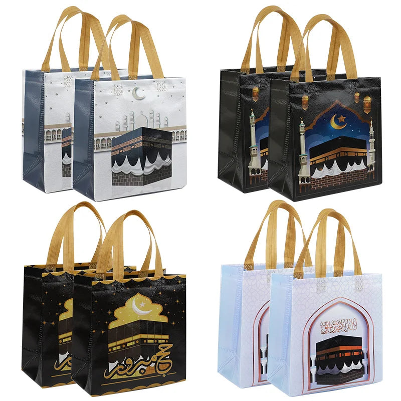 Eid Mubarak Gift Bags 4–12Pcs Nonwoven Ramadan Treat Bags Festival Gift Bags Babs A 12Pcs