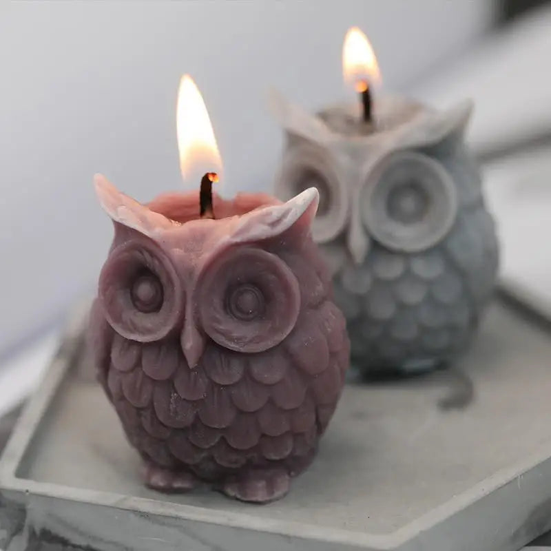3D Owl Silicone Mold for Candles, Resin & Plaster DIY Crafts Silicone Craft Mold Babs