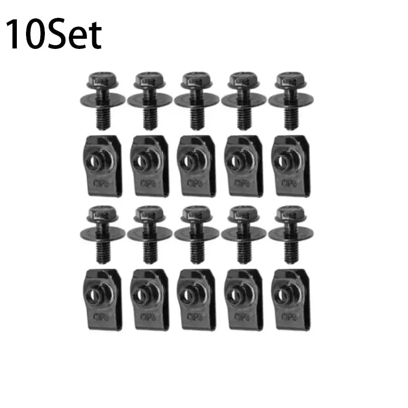 M4/M5 U-Type Nut Clips – Bumper & Fender Retainer Fasteners Automotive Fastener Clips Babs set 2