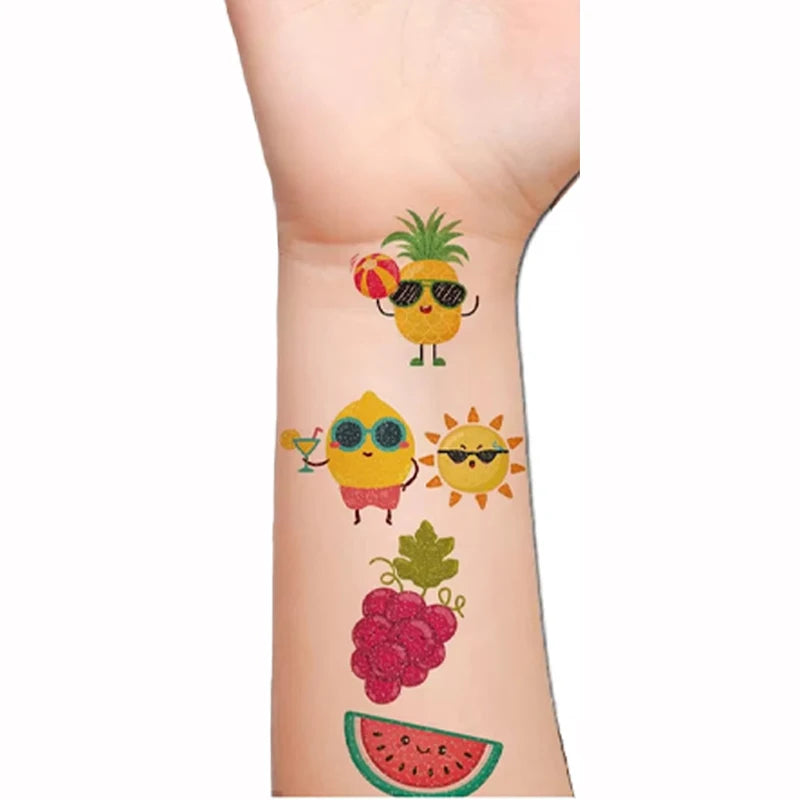 Fruit Temporary Tattoos for Kids – 10 Sheets Party Favors Temporary Tattoos Babs