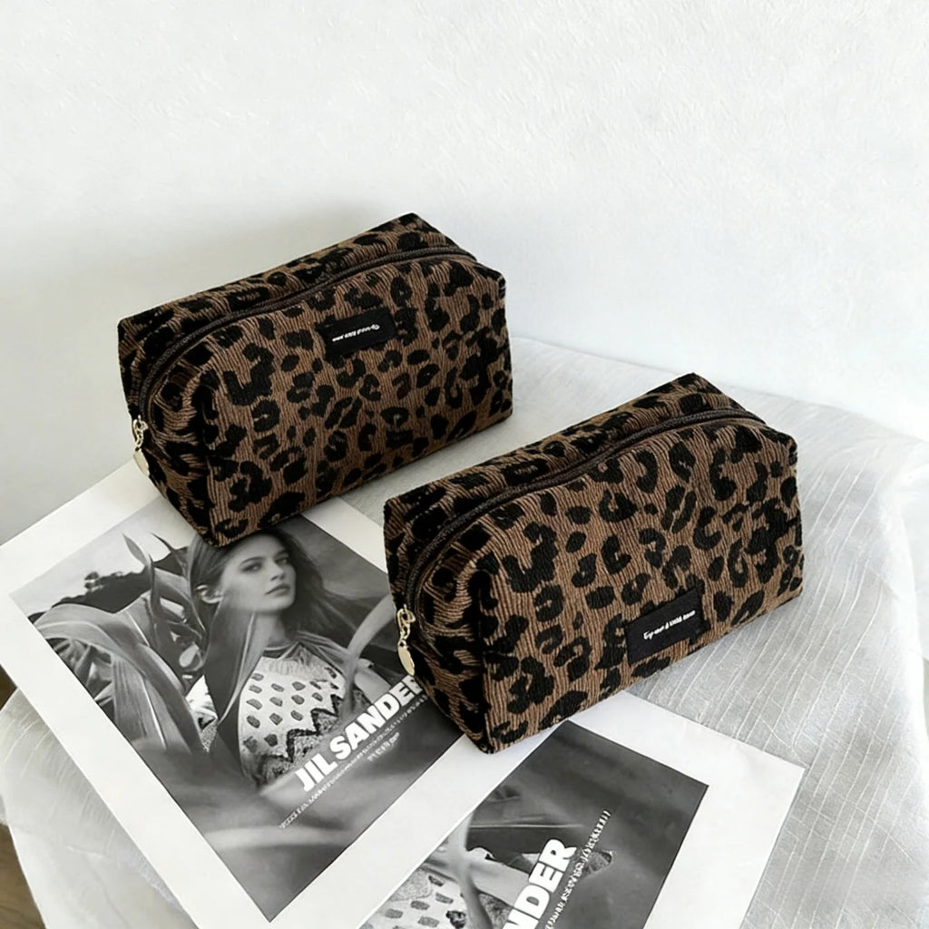 Leopard Print Makeup Bag – Travel Cosmetic Organizer Pouch Cosmetic Travel Bag Babs