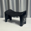 Nordic Modern Low Footrest Stool – Plastic Shoe Changing Seat Footrest Stool Babs Black