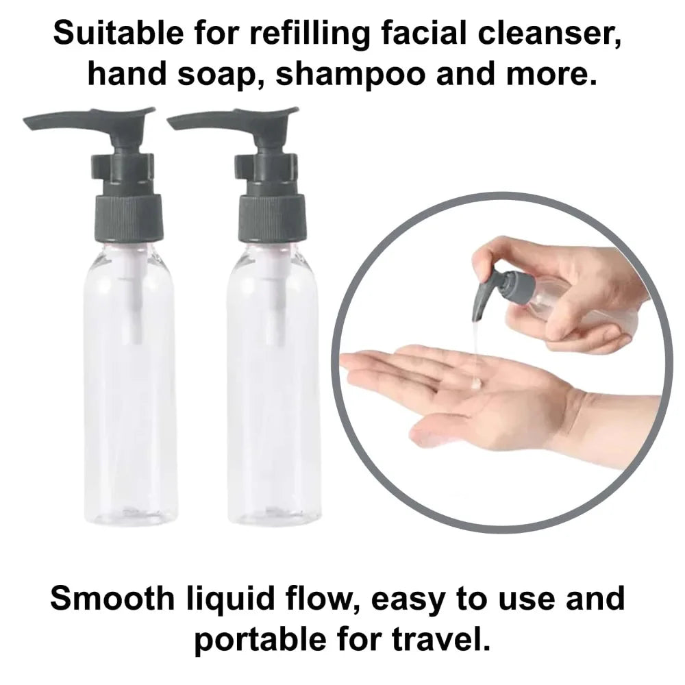 7-Piece Leak-Proof Travel Bottles Set | Refillable Pump & Spray Travel Bottle Set Babs