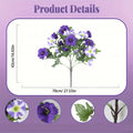 Purple Silk Morning Glory Fake Flower Bouquet | Wedding & Home Decor Artificial Flower Bouquet Babs Purple
