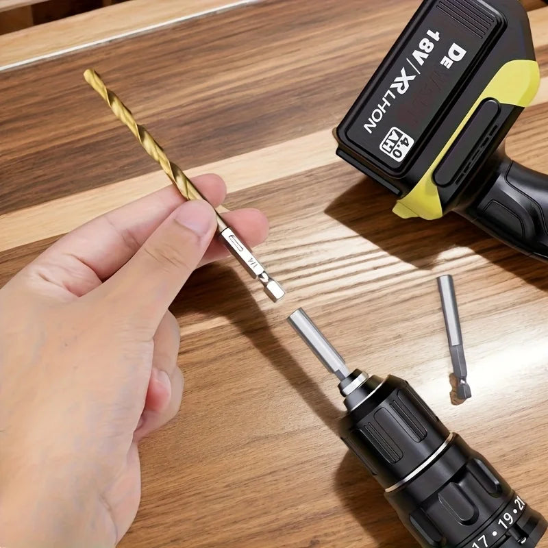 50PCS Titanium Twist Drill Bits 1mm–3mm | Wood & Metal DIY Twist Drill Bit Set Babs