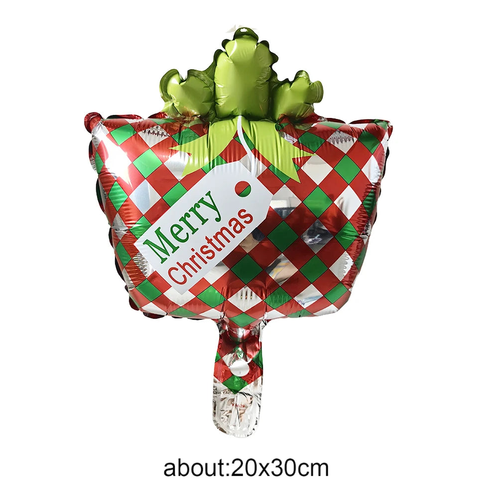 10pcs Mini Christmas Foil Balloons – Santa Snowman Reindeer Foil Party Balloons Babs Camouflage 10pcs