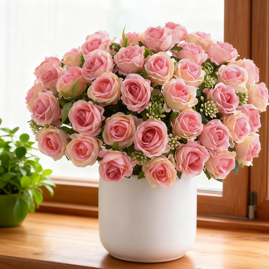 Silk Rose Artificial Flowers – Wedding & Home Decor Bouquet Artificial Flower Bouquet Babs