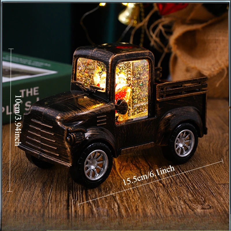 Christmas Water-Filled Snow Truck Light Ornament & Gift Christmas Ornament Babs 1PC A
