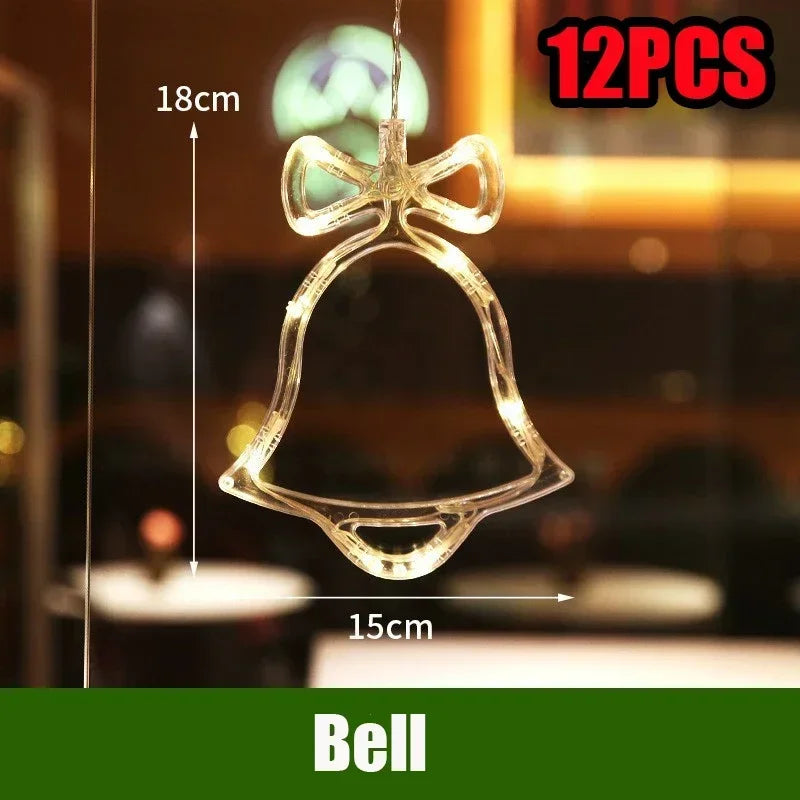 LED Christmas String Lights – Santa Claus Window Suction Cup