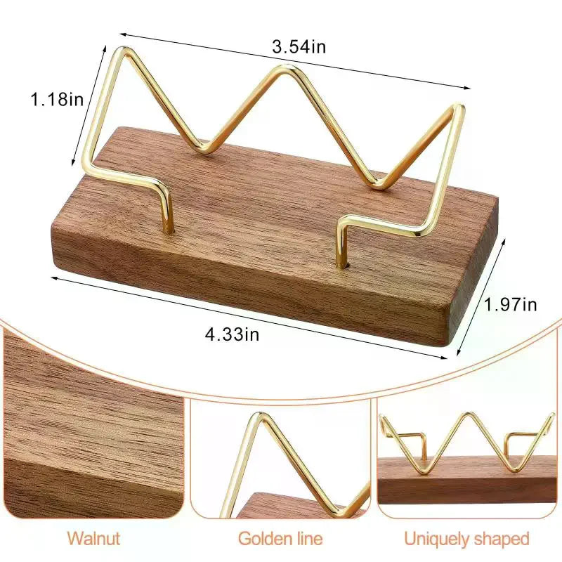 Wooden Business Card Holder – Desk Organizer Display Stand Business Card Holder Babs
