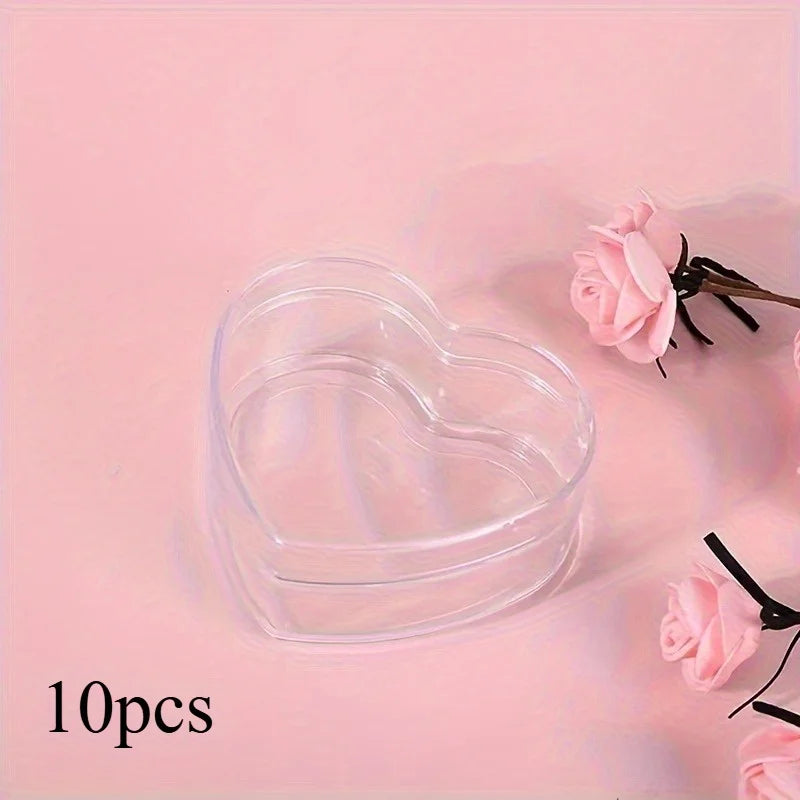 10-Piece Heart-Shaped Refillable Travel Cosmetic Jars Set Cosmetic Travel Jars Babs 10pcs