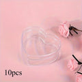 10-Piece Heart-Shaped Refillable Travel Cosmetic Jars Set Cosmetic Travel Jars Babs 10pcs