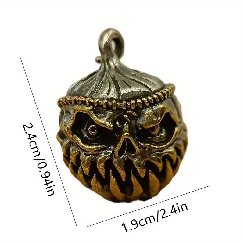 Halloween Pumpkin Skull Brass EDC Paracord Keychain Pendant EDC Keychain Pendant Babs