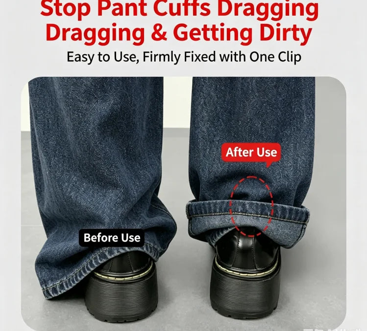 Invisible Pant Hem Clips – No-Sew Trouser Cuff Adjuster Pant Hem Clips Babs