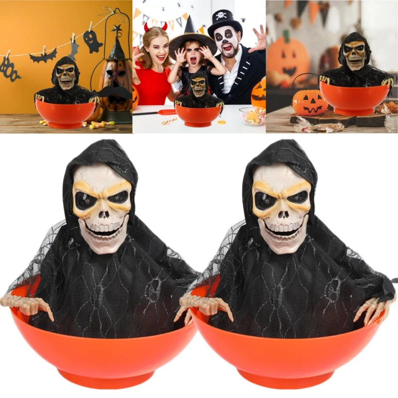 Halloween Electric Ghost Fruit Tray – Glowing & Swinging Prop Halloween Prop Decoration Babs