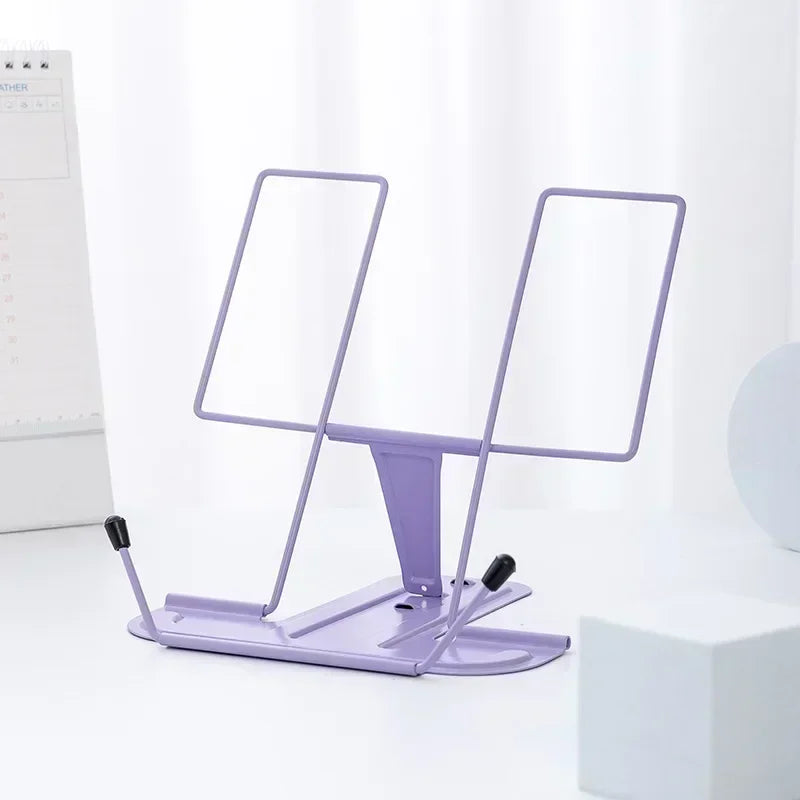 Foldable Metal Reading Stand & Portable Music Book Holder Foldable Book Stand Babs PURPLE