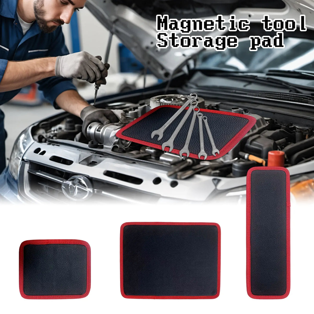 Magnetic Tool Pad – Flexible Leather Mat for Screws & Tools Magnetic Tool Mat Babs