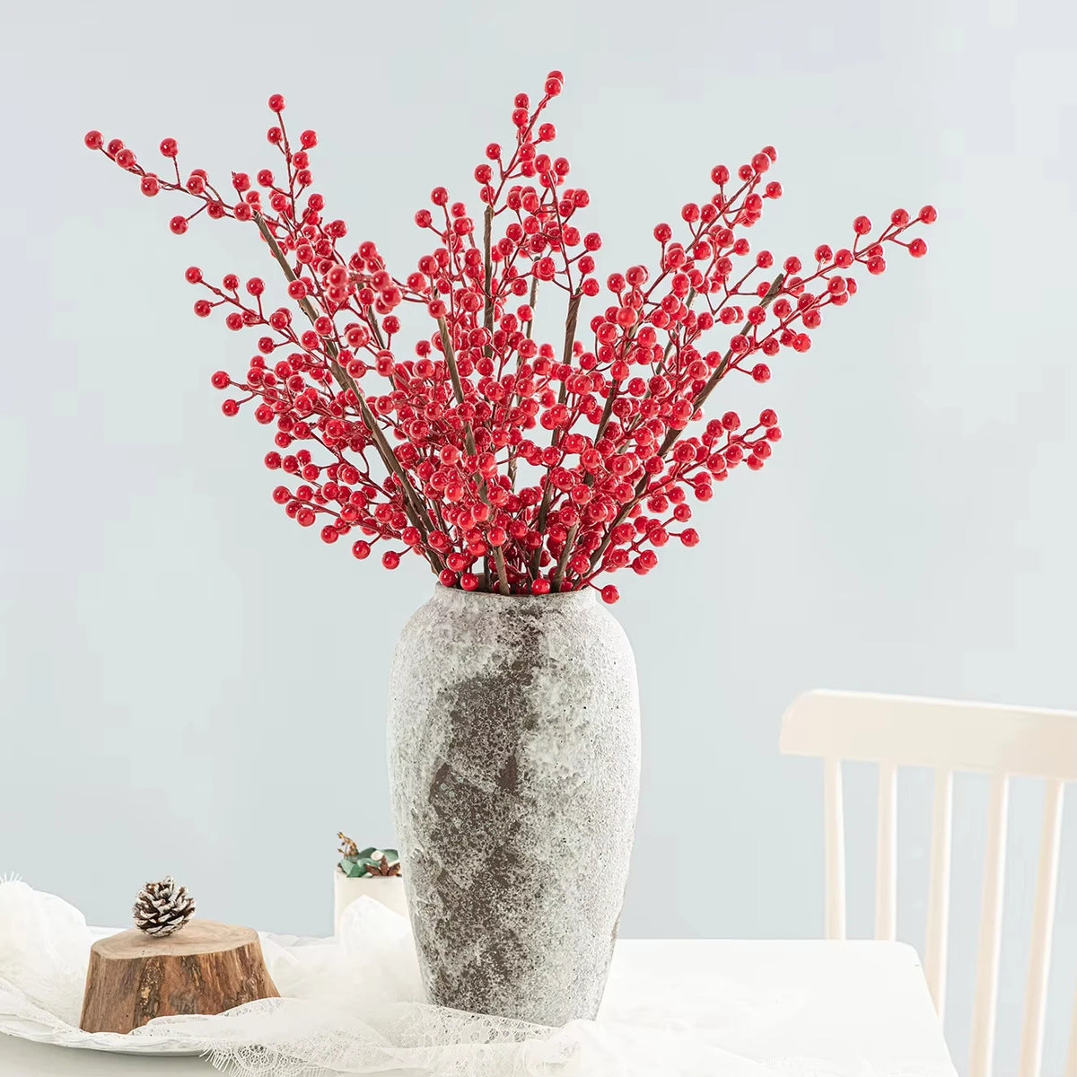 Artificial Holly Red Berry Branch – Christmas & Home Décor Artificial Holly Decor Babs