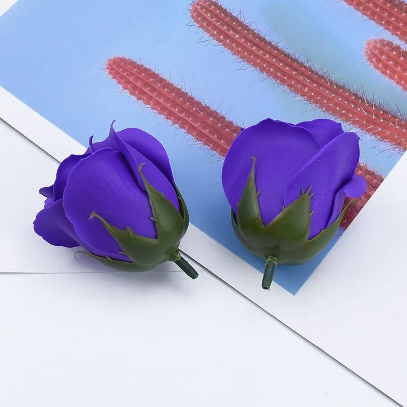 Artificial Soap Rose Flowers 50/100 Pcs – Wedding & Home Décor Artificial Flower Heads Babs color 12 50 Pieces