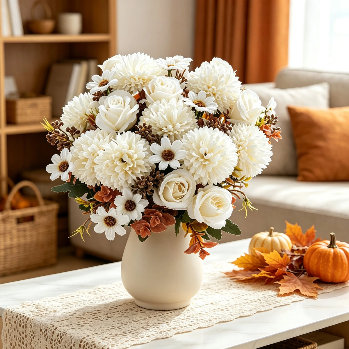 4pcs Silk Rose Artificial Flowers – Wedding & Home Décor Set Artificial Silk Flowers Babs