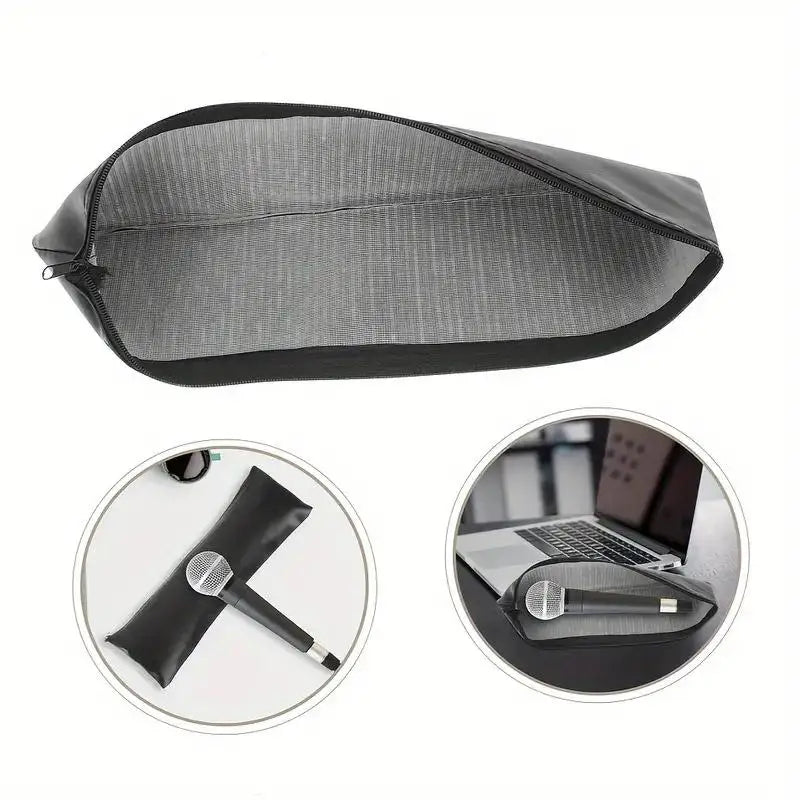 EVA Faux Leather Microphone Carrying Case & Travel Pouch Microphone Carrying Case Babs one size Black