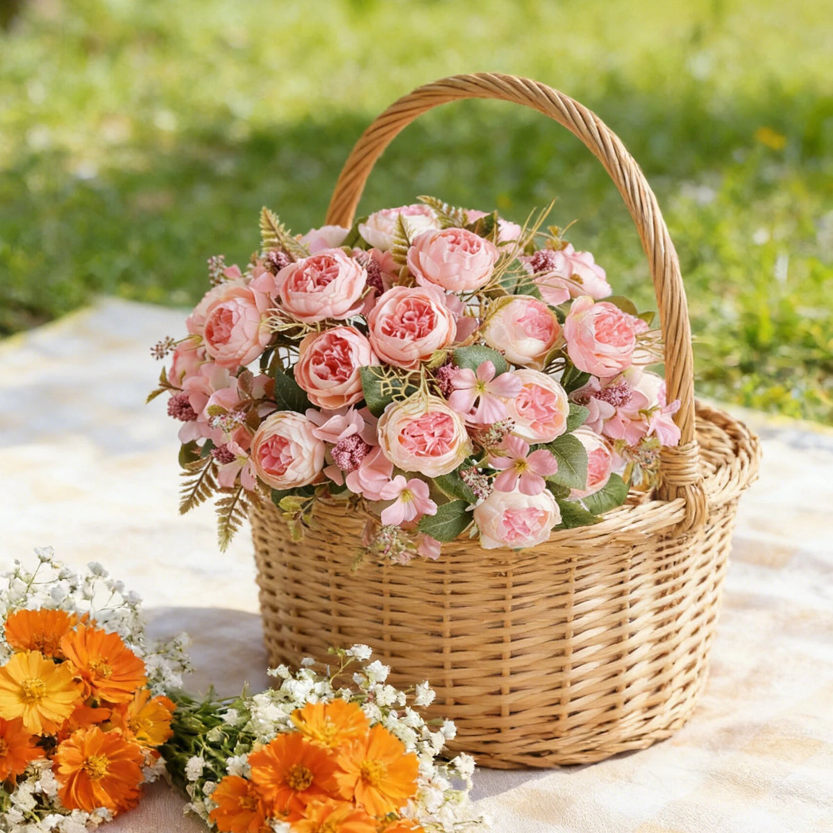 Artificial Silk Peony Flowers – Wedding & Home Décor Bouquet Artificial Flower Bouquet Babs