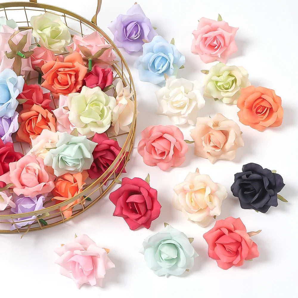 6cm Artificial Silk Rose Flower Heads – Wedding & Holiday Decor Artificial Flower Heads Babs