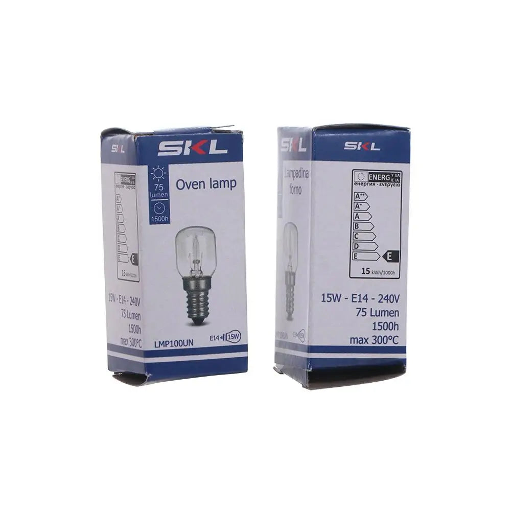 2-Pack E14 15W Clear Glass Oven & Appliance Bulbs Appliance Light Bulb Babs
