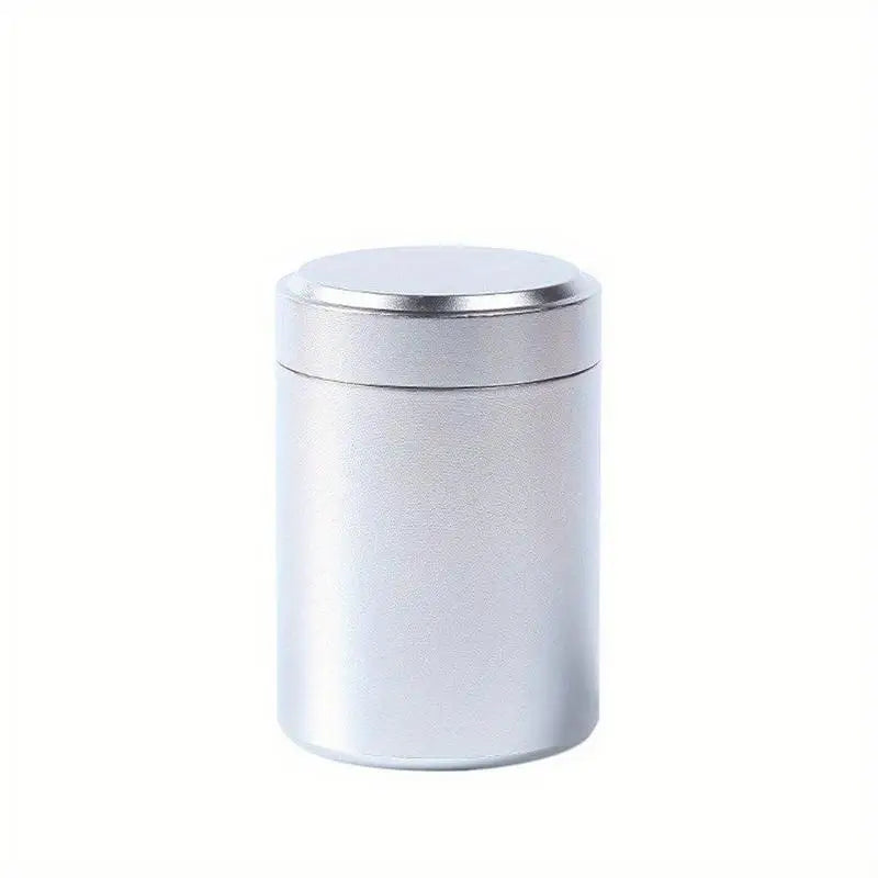 Airtight Aluminum Stash Jar – Smell Proof Herb & Pill Storage Airtight Storage Jar Babs Silver