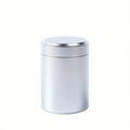 Airtight Aluminum Stash Jar – Smell Proof Herb & Pill Storage Airtight Storage Jar Babs Silver